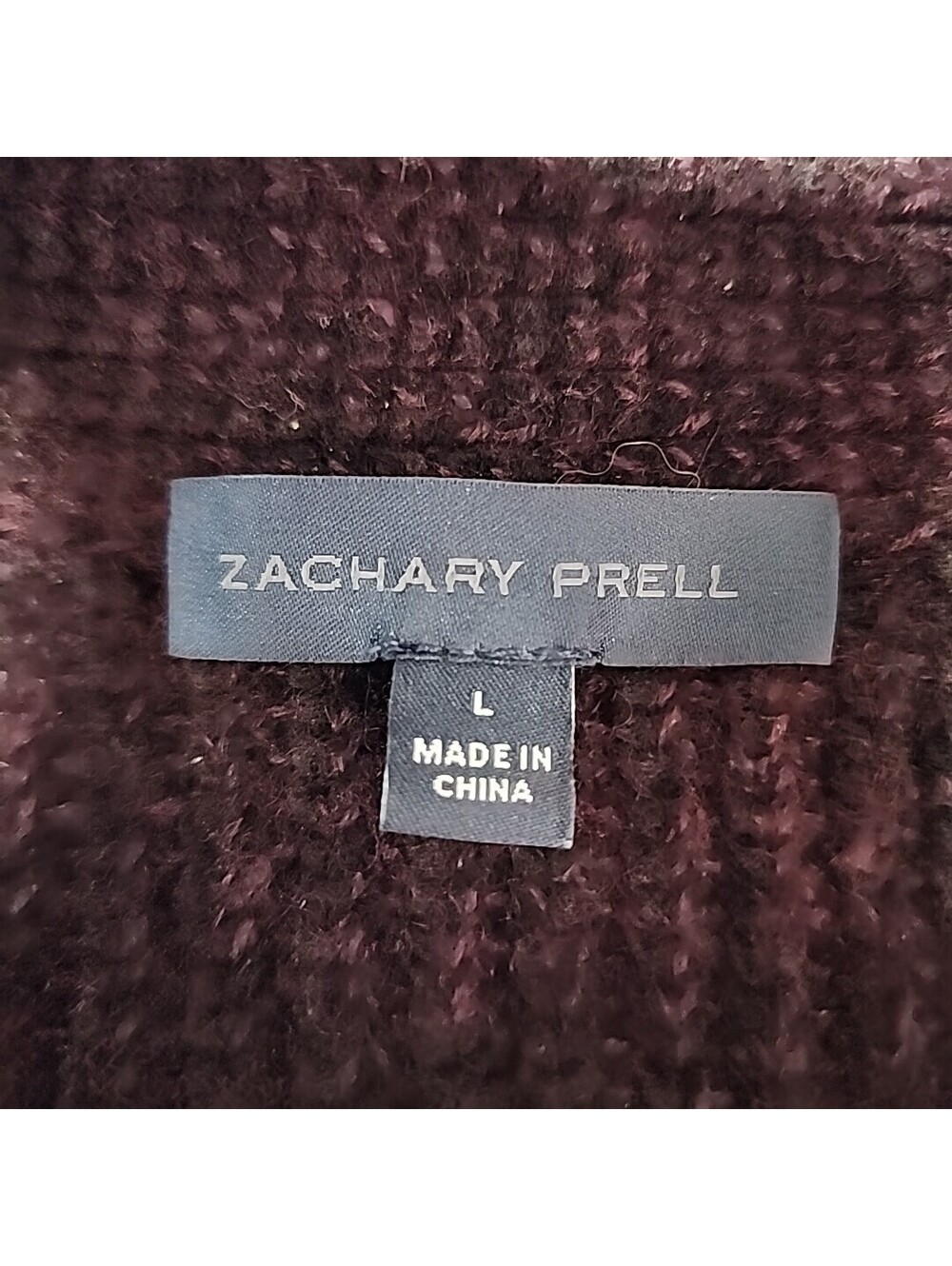 Zachary Prell Cardigan Sweater Size L  Viscose Wool Blend